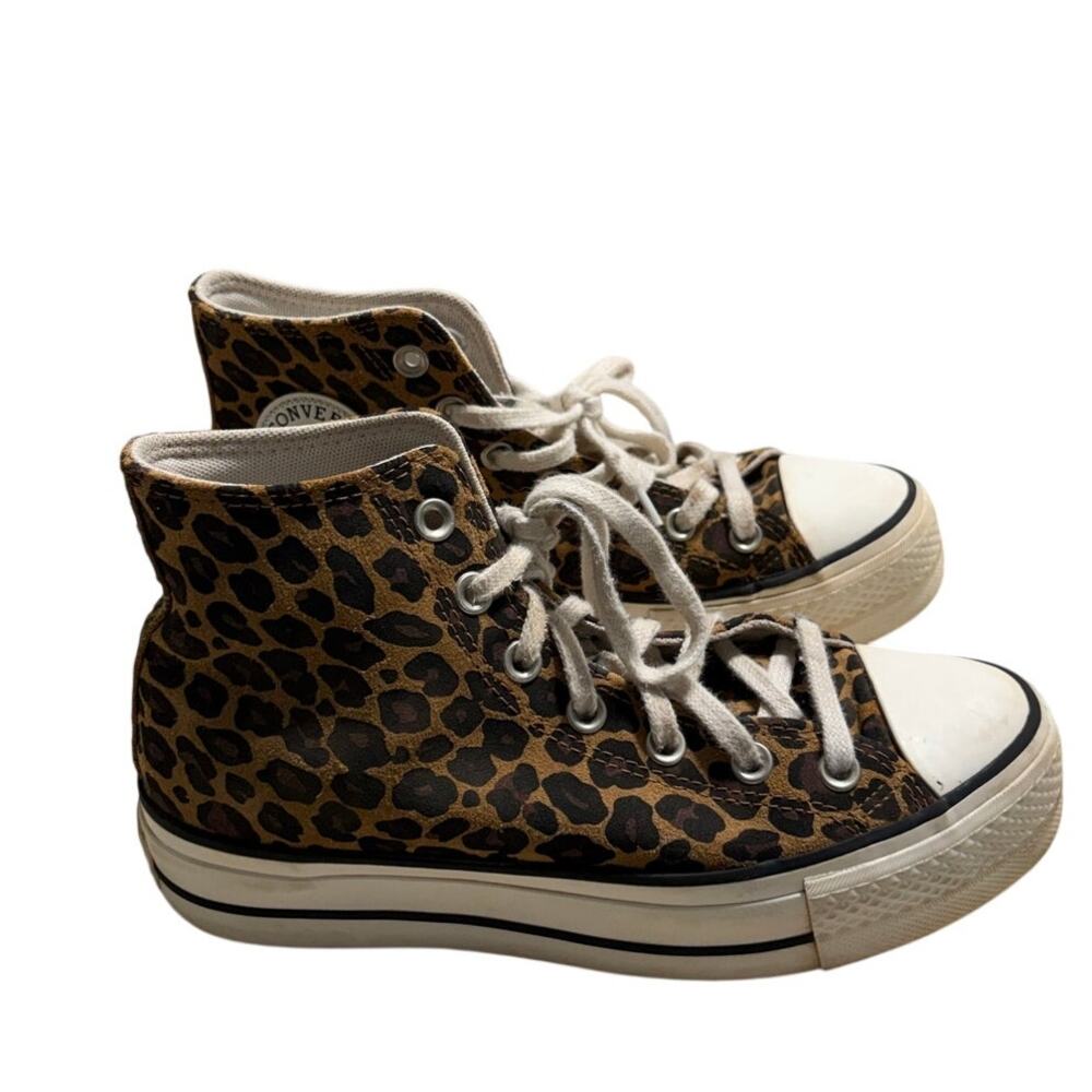 Converse Chuck Taylor All Star Lift Sneakers Women's Size 7 Leopard High Top